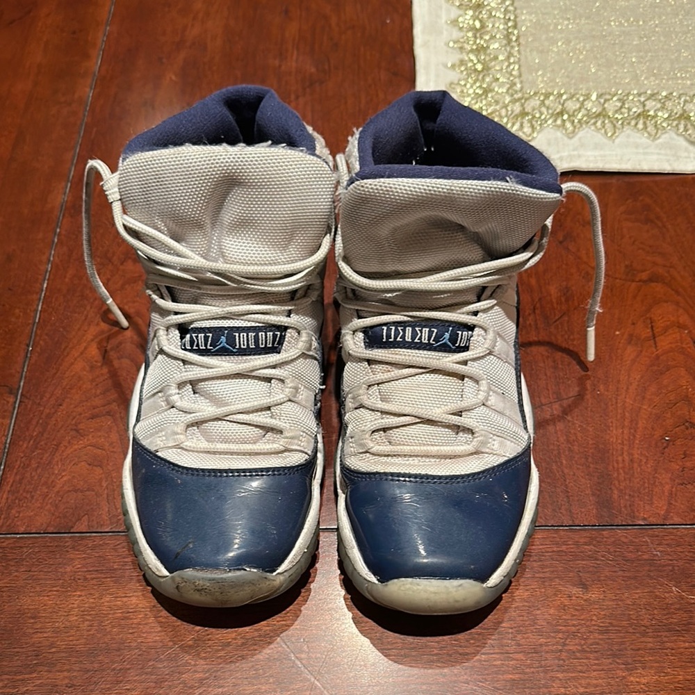 Kids Navy and White Sneakers